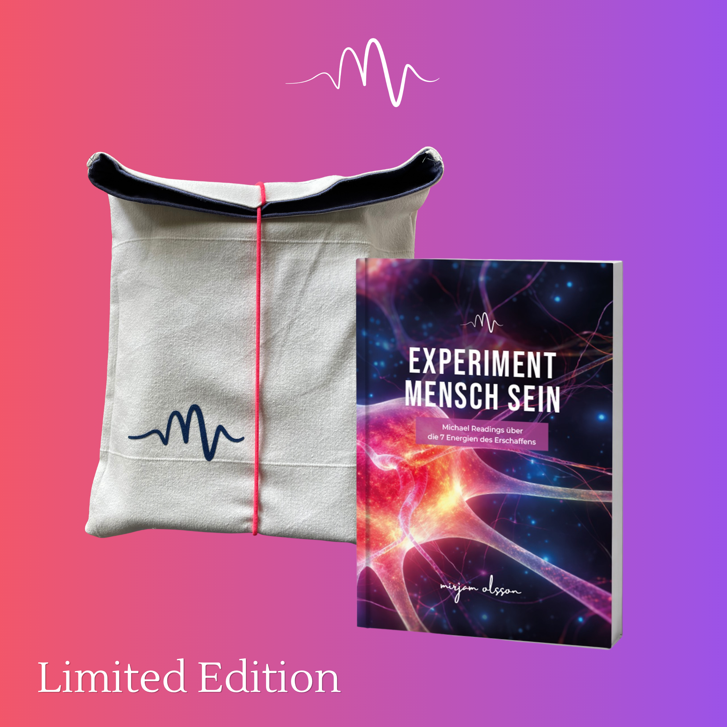 LIMITED EDITION – Tasche & Buch: EXPERIMENT MENSCH SEIN, Michael Readings über die 7 Energien des Erschaffens