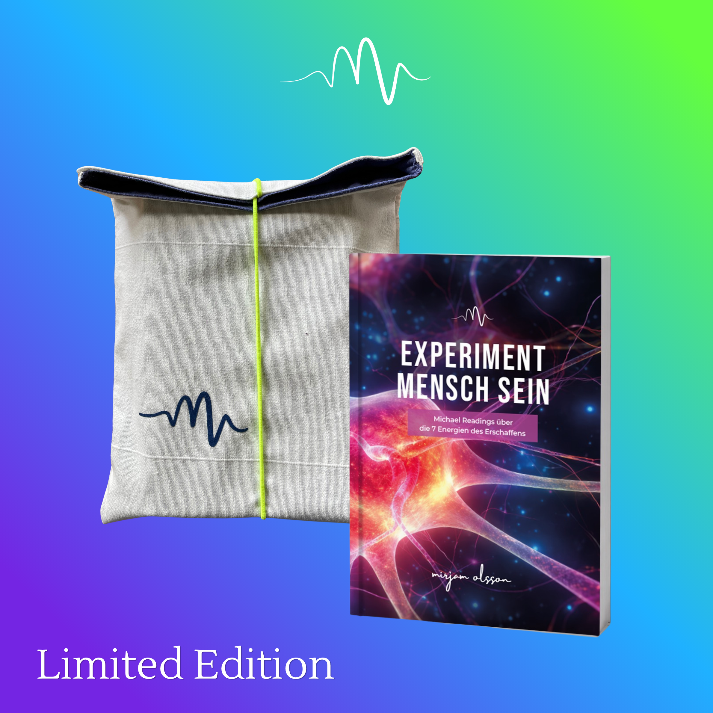 LIMITED EDITION – Tasche & Buch: EXPERIMENT MENSCH SEIN, Michael Readings über die 7 Energien des Erschaffens