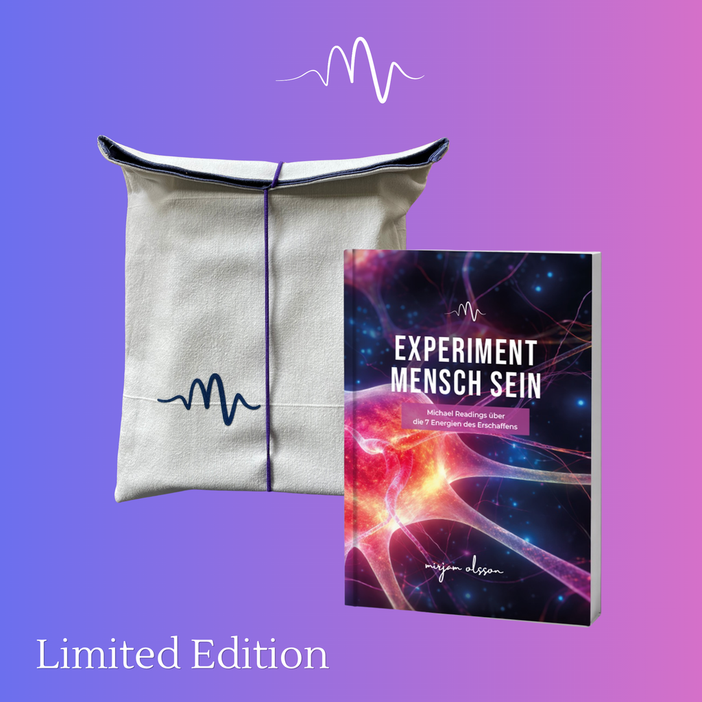 LIMITED EDITION – Tasche & Buch: EXPERIMENT MENSCH SEIN, Michael Readings über die 7 Energien des Erschaffens