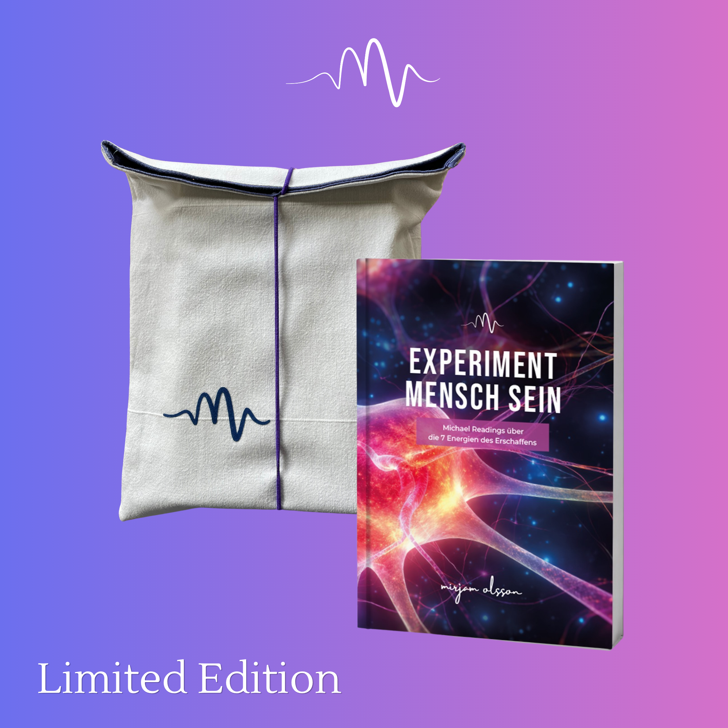 LIMITED EDITION – Tasche & Buch: EXPERIMENT MENSCH SEIN, Michael Readings über die 7 Energien des Erschaffens