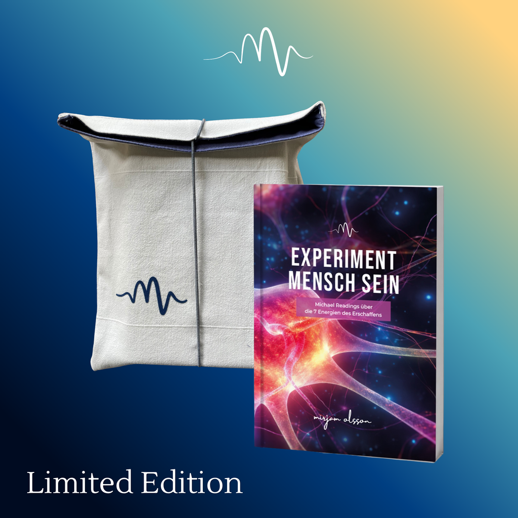 LIMITED EDITION – Tasche & Buch: EXPERIMENT MENSCH SEIN, Michael Readings über die 7 Energien des Erschaffens
