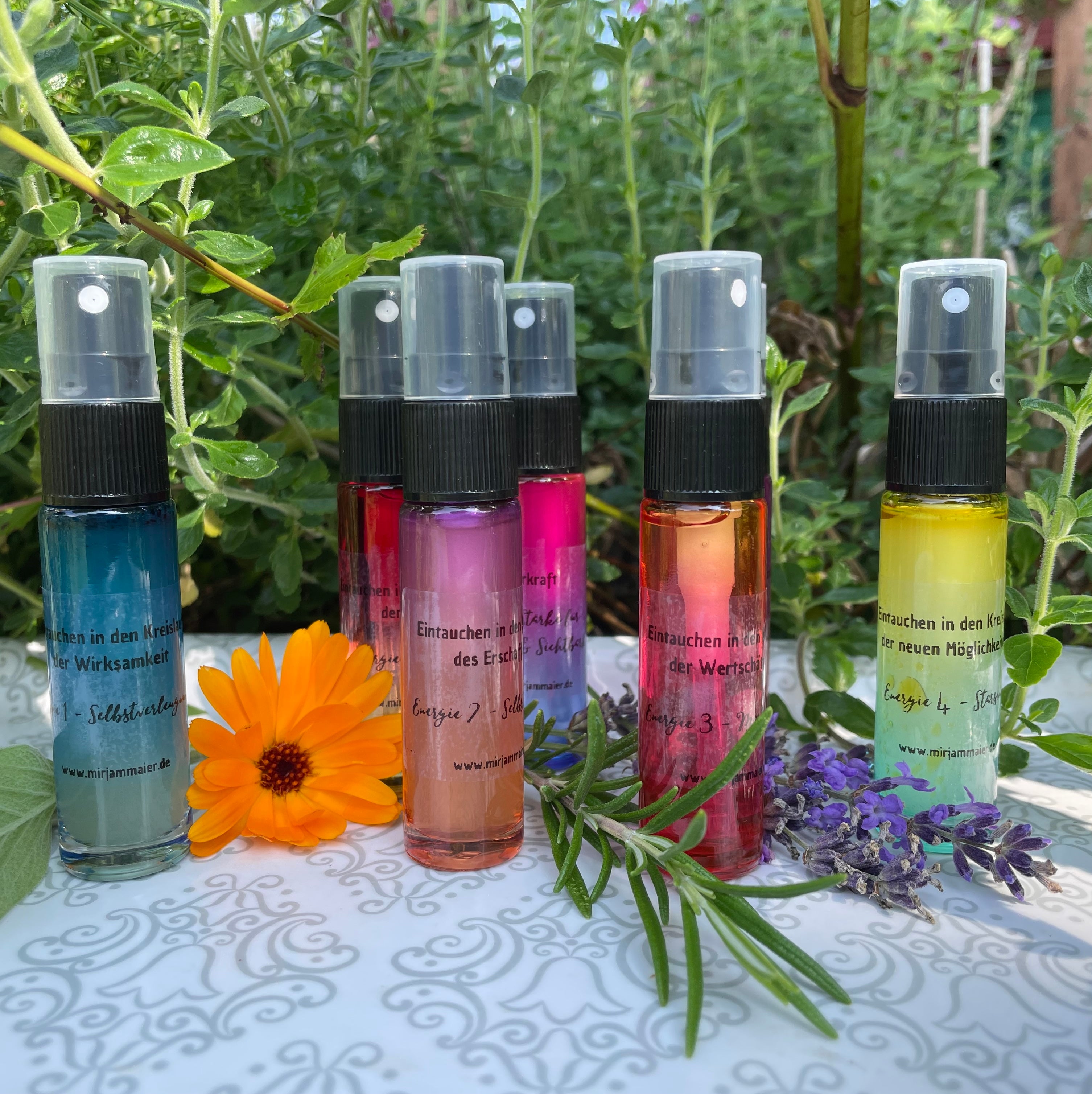Energiespray-Set: 7 x Eintauchen in den Kreislauf  (Energie 1-7)